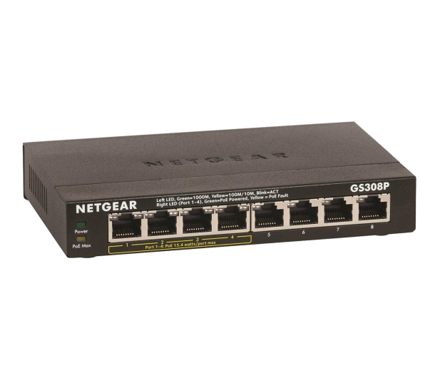 NETGEAR Unmanaged 8xGE (4xPoE) GS308P-100PES - 266132 - zdjęcie 3